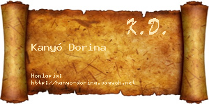 Kanyó Dorina névjegykártya