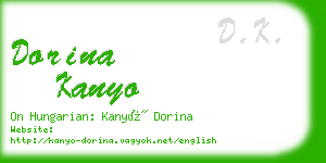 dorina kanyo business card